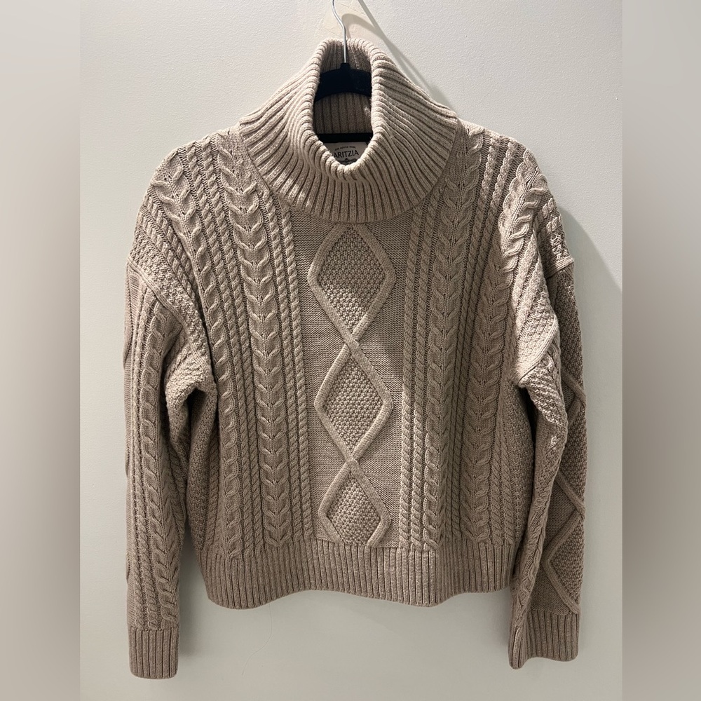 Aritzia Heritage Knit Merino Wool Hi-Hip Turtleneck, Sz Small - Picture 7 of 10